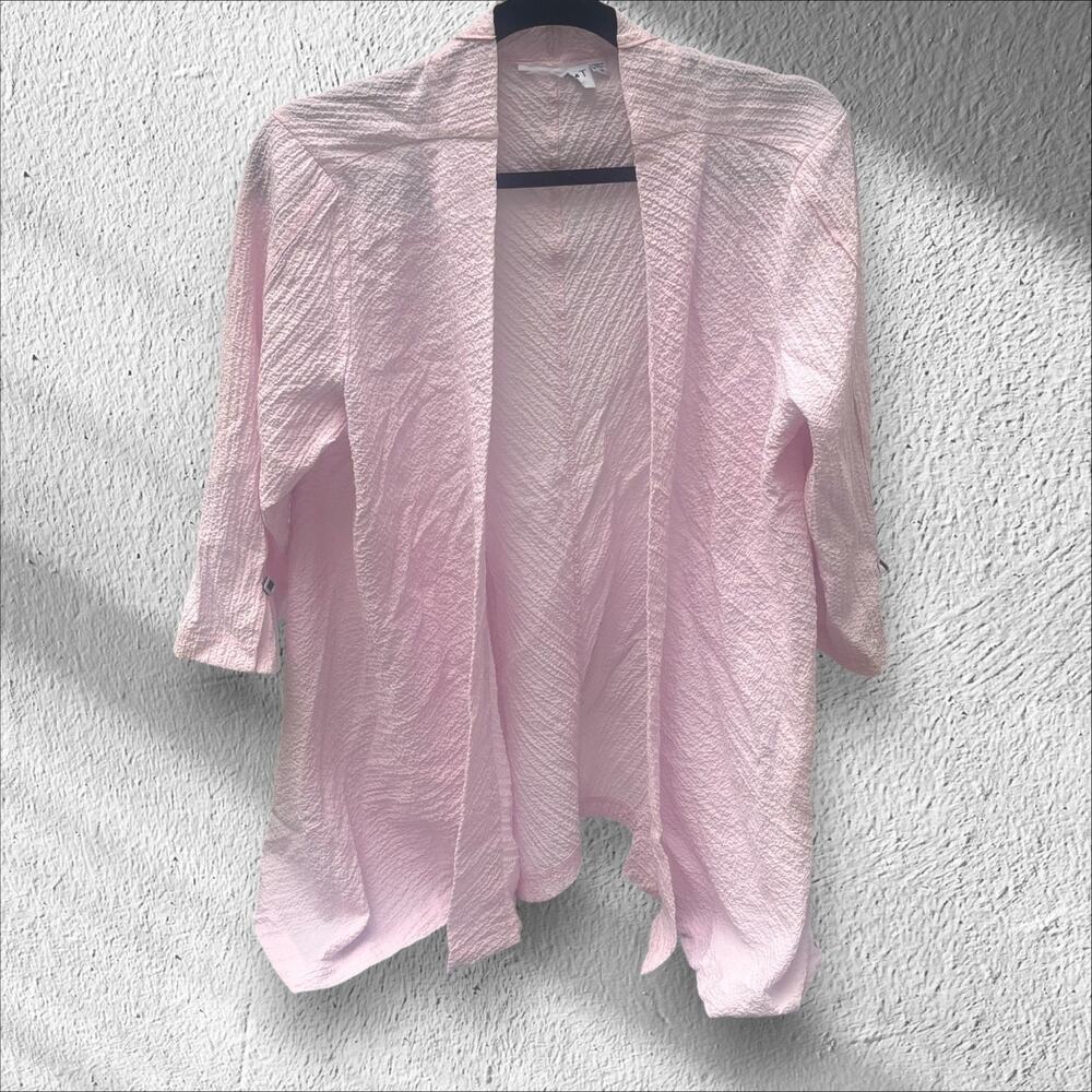 Habitat Open Cardigan Pink Gauze Lightweight Medium Boho Coastal Grandmaj Flowy